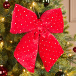 Бант на елку Bomont - Crystal Elegant 34*30 см алый