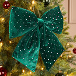 Бант на елку Bomont - Crystal Elegant 34*30 см изумрудный
