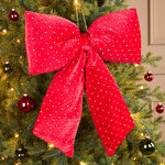Бант на елку Bomont - Crystal Elegant 50*39 см алый