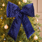 Бант на елку Bomont - Crystal Elegant 50*39 см синий