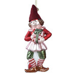 Стеклянная елочная игрушка Эльф - Retro Christmas 17 см, подвеска