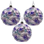 Набор стеклянных шаров Fermo - Пленительная Орхидея 10 см розовый, 6 шт