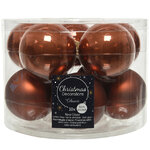 Набор стеклянных шаров 6 см terra brown mix, 10 шт