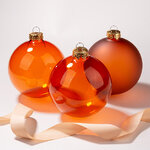 Елочные шары Bubble 10 см warm cider, 3 шт, стекло