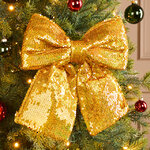 Бант на елку Sparkle Style 28*25 см золотой
