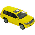 Машинка Toyota Land Cruiser желтая, 9 см, металл
