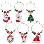 Маркеры для бокалов Merry Christmas 4 см, 6 шт