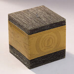 Свеча куб Бергамо Рустик 100 мм черная