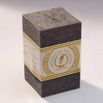 Свеча квадратная Бергамо Рустик 125*75 мм черная