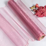 Ткань для декорирования 40*100 см розовая, органза