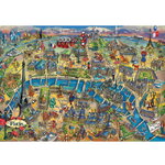 Пазл Карта Парижа, 500 элементов