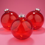 Набор пластиковых  шаров Albertine Vitrobulles - Garnet Bracelet 15 см, 3 шт