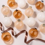 Елочные шары Bubble: Янтарный Берег 6 см, 15 шт, стекло