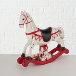 Декоративная фигурка Рождественская Лошадка-качалка 19 см