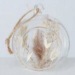 Стеклянный шар с композицией Velvetum Grass 8 см