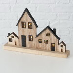 Интерьерная декорация Домики на улочке Аманьон 30*21 см, с подсветкой