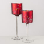 Набор стеклянных подсвечников Masaron 25-30 см, 2 шт