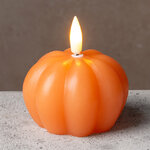 Светодиодная свеча с имитацией пламени Pumpkin 8 см, таймер, на батарейках