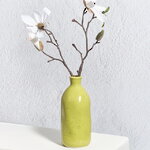 Керамическая ваза-бутылка Фуэнте-Аламо 15 см салатовая