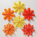 Набор подвесных украшений Autumn Flowers 30 см, 6 шт