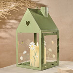 Подсвечник - домик Ромашки и пчелки 27*14 см зеленый