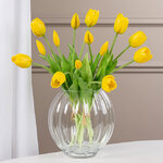 Силиконовые цветы Тюльпаны Грейт Милтон жёлтые 40 см, 7 шт