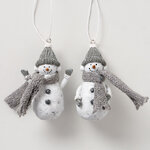 Елочные игрушки Снеговики Зимнего Фьельда 8 см, 2 шт