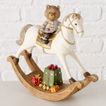 Новогодняя фигурка Мишка на Лошадке: Winter Dreamers 22 см