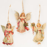 Набор елочных игрушек Ангелы Сагранэль - Christmas Derbyshire 11 см, 3 шт