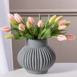 Силиконовые тюльпаны Идальго 9 шт, 29 см нежно-розовые