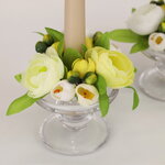 Венок для свечи Ранункулюс - Blu Arancio 12 см