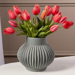 Силиконовые цветы Тюльпаны Паратео 5 шт, 26 см коралловые