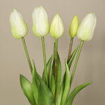 Силиконовые тюльпаны Saluti Bianco 5 шт, 40 см