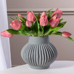 Силиконовые цветы Тюльпаны Пиккола Рагазза 5 шт, 28 см бледно-розовые