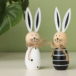 Набор декоративных фигурок Кролики Black and White 10 см, 2 шт
