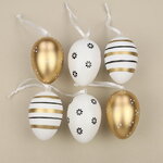 Пасхальные подвески Яйца - Glamorous Easter 6 см, 6 шт