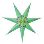 Светильник звезда из бумаги Starlight 70 см зеленая