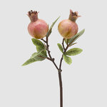 Искусственная ветка Гранат Sharoli Foglie 33 см розовая