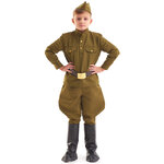 Детская военная форма Солдат в галифе люкс, рост 140-152 см