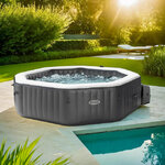 Надувной бассейн-джакузи Intex 28462 Jet Bubble Deluxe Onyx 218*71 см, аэро и гидромассаж, хлоргенератор