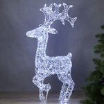 Светодиодный олень Нельсон 78 см, 120 холодных белых LED ламп, IP44