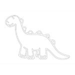 Трафарет для песка Динозаврик 21*15 см