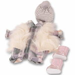 Набор одежды для кукол Плюшевая жилетка и комбинезон 30-36 см, 4 предмета