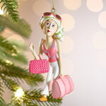 Елочная игрушка Дама с Сумочкой 12 см, подвеска
