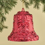 Елочная игрушка Колокольчик Tracery 15 см красный