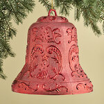 Елочная игрушка Колокольчик Tracery 25 см красный, подвеска