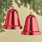 Елочная игрушка Колокольчик Xmas Peal 15 см красный, 2 шт