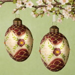 Елочные игрушки Яйца Падерно-Дуньяно 11 см, 2 шт, стекло