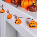 Светодиодная гирлянда на батарейках Halloween - Тыква Джэк 3.80 м, 20 желтых LED ламп