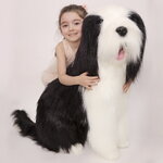 Большая мягкая игрушка Собака бобтейл 90 см